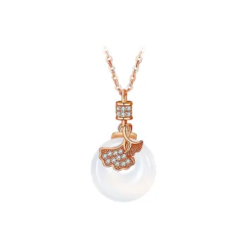 PUTUOSHANWENCHUANG Chalcedony Jade Necklaces Women's