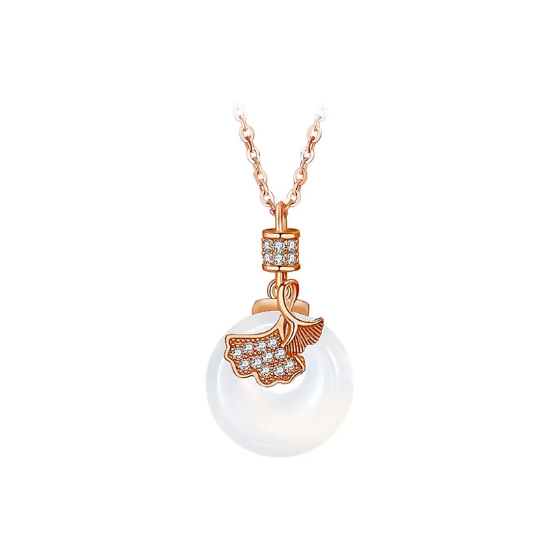 PUTUOSHANWENCHUANG Chalcedony Jade Necklaces Women's-0