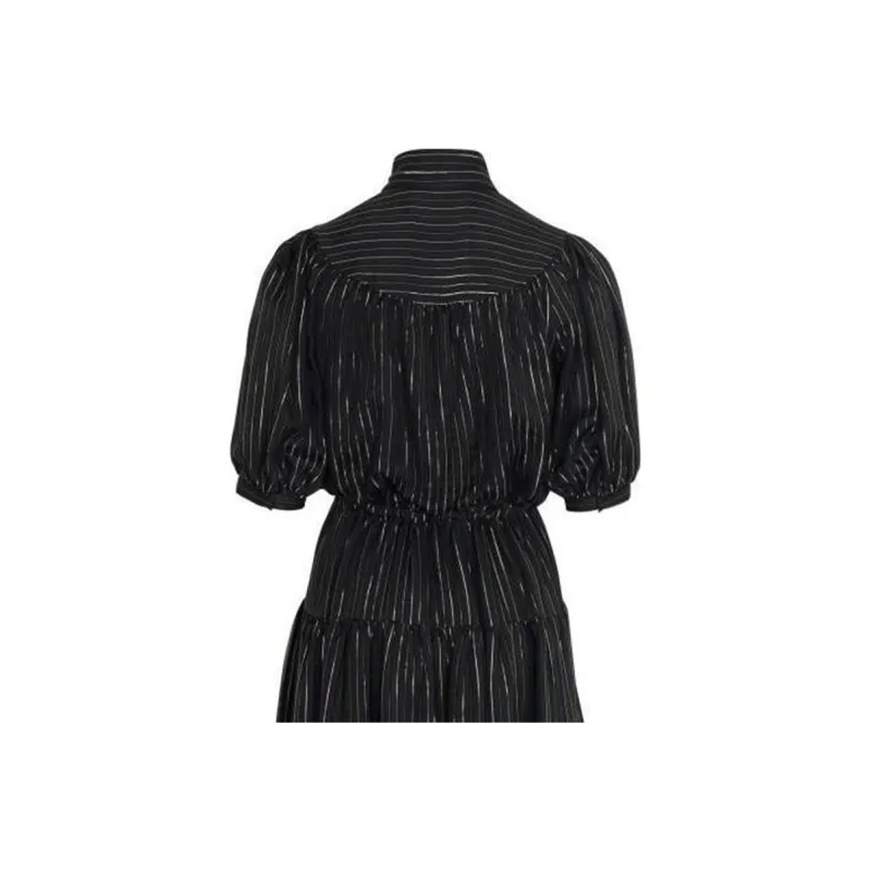 CELINE Short Sleeved Dress Women's Black-2