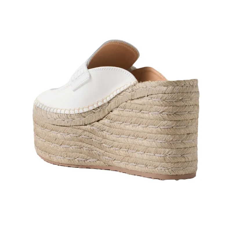 GIANVITO ROSSI Slip Resistant Closed Toe Slippers 9.5cm Women's White-2