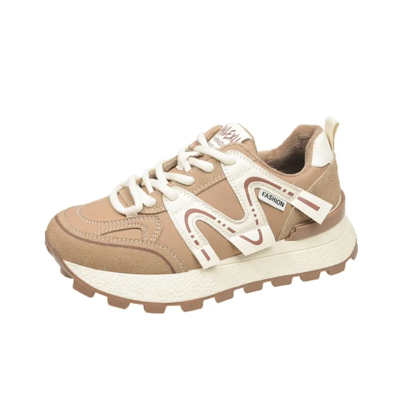 Nrillo Anti Slip Wear Resistant Breathable Height Increasing Low Top Casual Shoes Women's-5