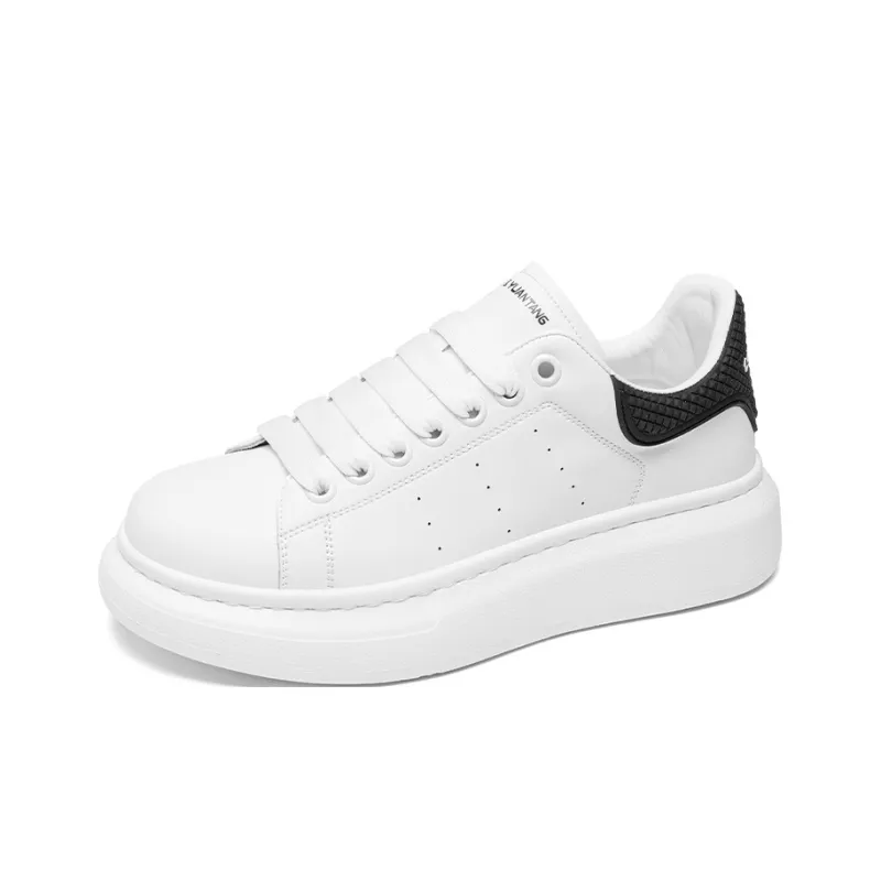 Desert Ram Slip Resistant Cushioning Wear Resistant Lightweight Height Increasing Low Top Skateboard Shoes Men's-1