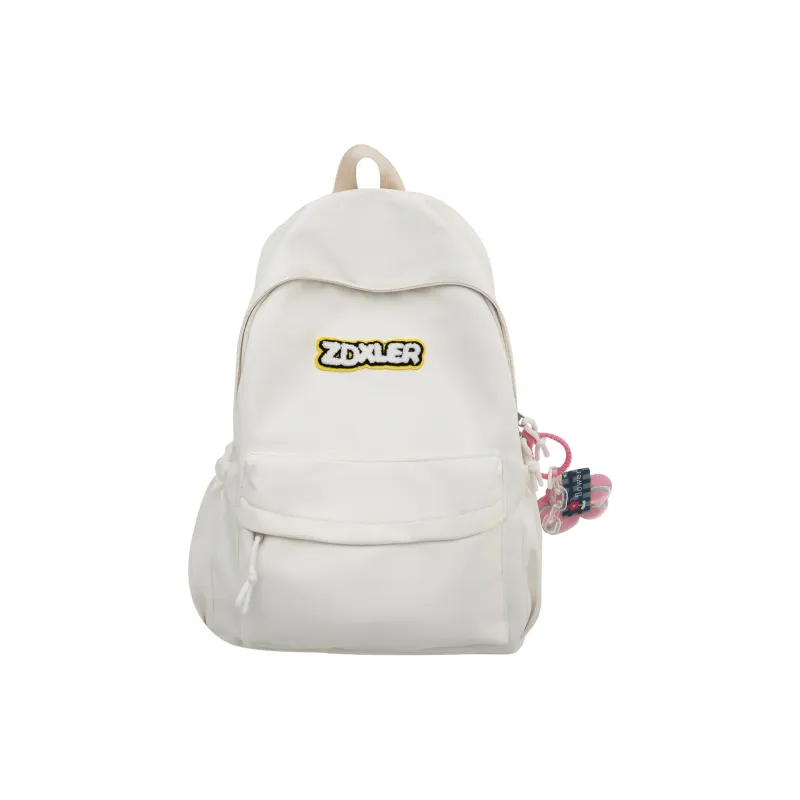 LUVISTRUE Nylon Backpack Regular Unisex Ecru/Black/Red/Light Yellow/Light Green/Sky Blue-6