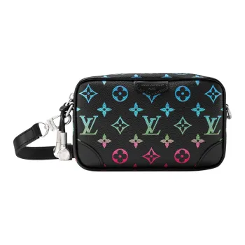 LOUIS VUITTON Trocadero Print Shoulder Bag Men's Black