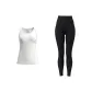White Tank Top+Starburst Black Pants