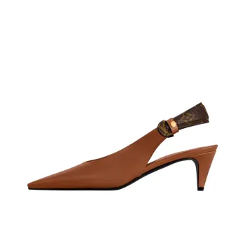 LOUIS VUITTON Legacy Cone Heel High Heels 5.5cm Women's Brown