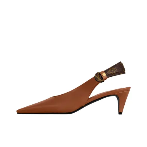 LOUIS VUITTON Legacy Cone Heel High Heels 5.5cm Women's Brown