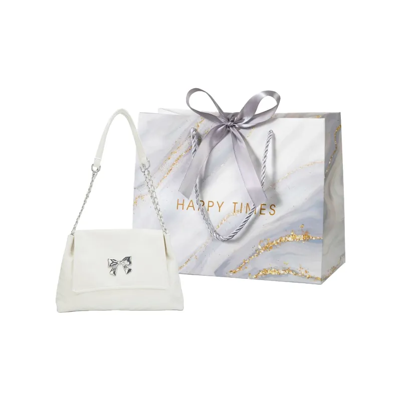 Miss Angel PU Crossbody Bag Women's White/Black/Silver-6
