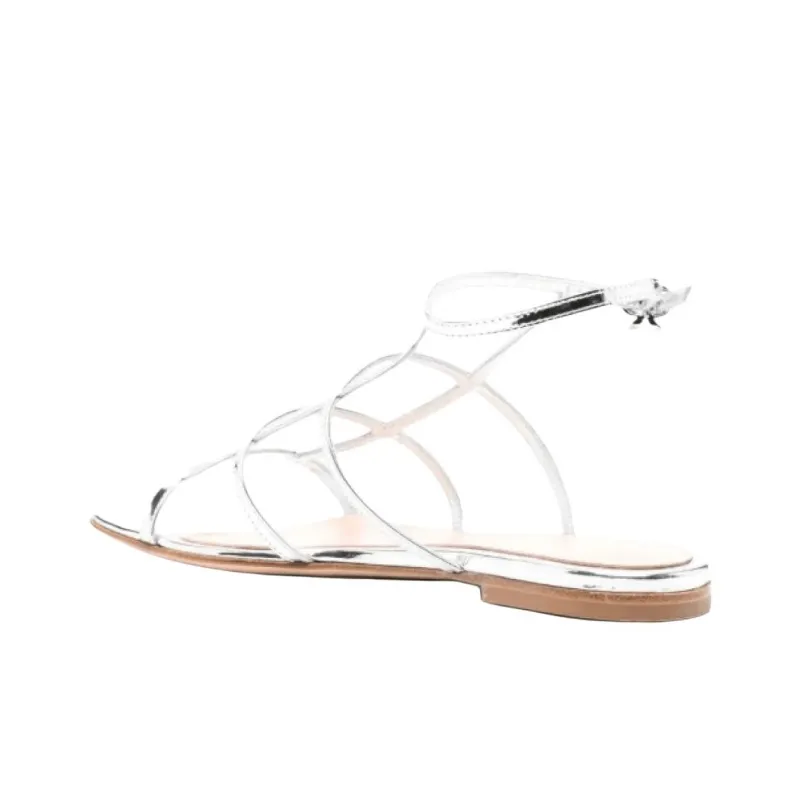 GIANVITO ROSSI One Strap Sandals Women's Silver-3