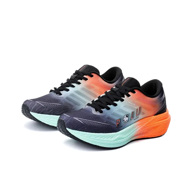 POLUDIYIPI Durable Breathable Low Top Popcorn Training Running Shoes Unisex Moon Black Orange-1