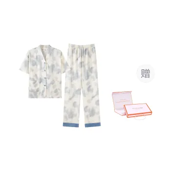ANVINAL Pajama Set Women's Gift Box Set Light Blue