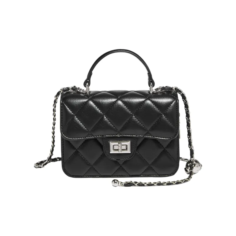 FOXER Synthetic Leather Handbag Regular Women's White/Black-7