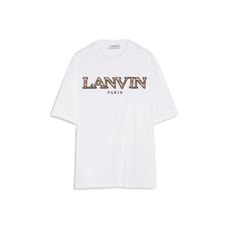 Lanvin Classic Curb Embroidered T Shirt-0