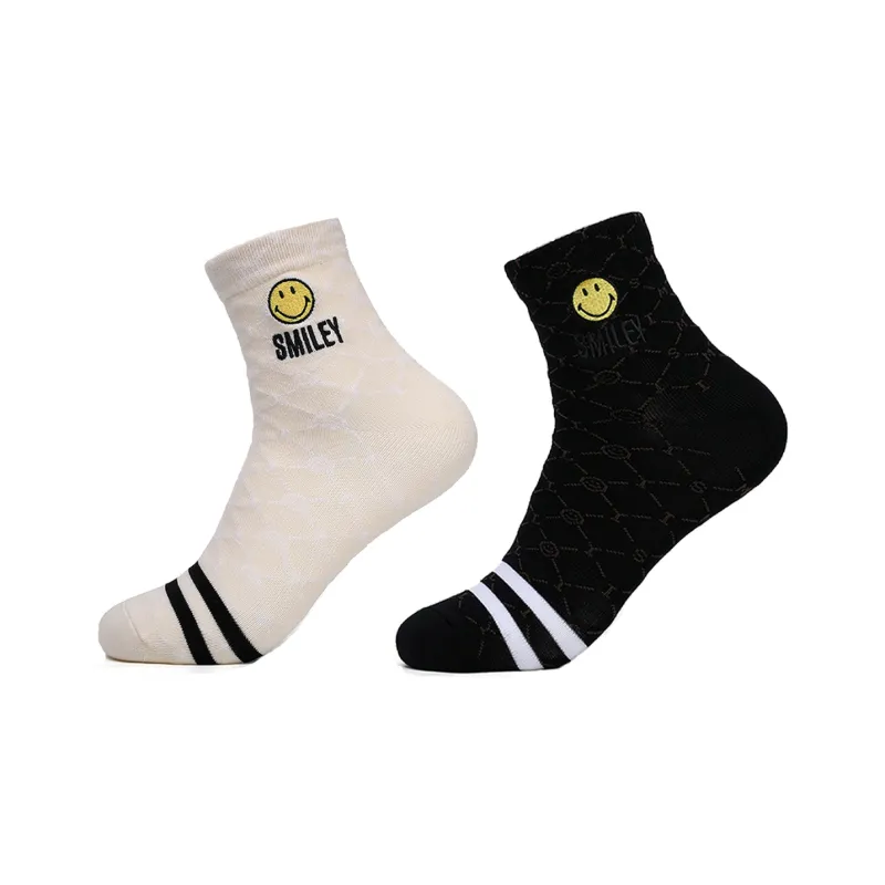SMILEY Mid Calf Socks Unisex Combo Set-8