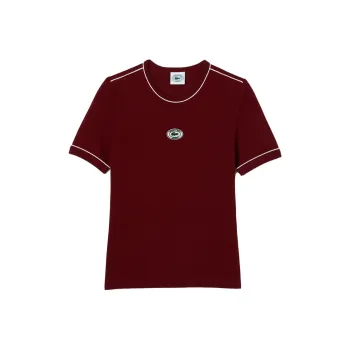 Sporty & Rich X LACOSTE T Shirts Unisex Red