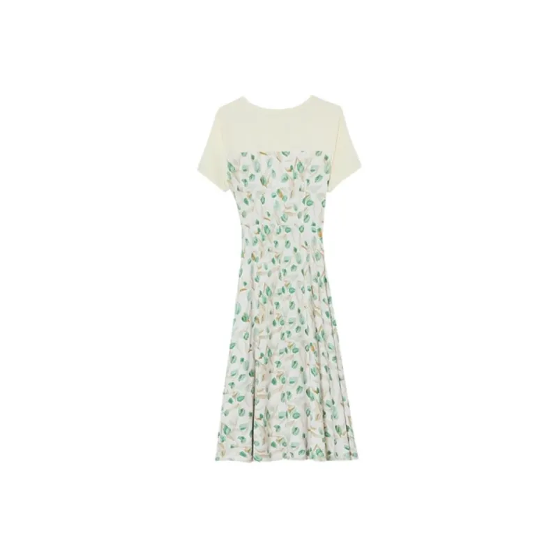 PLANE DRIFT Short Sleeved Dresses Women's Green Tulip-1