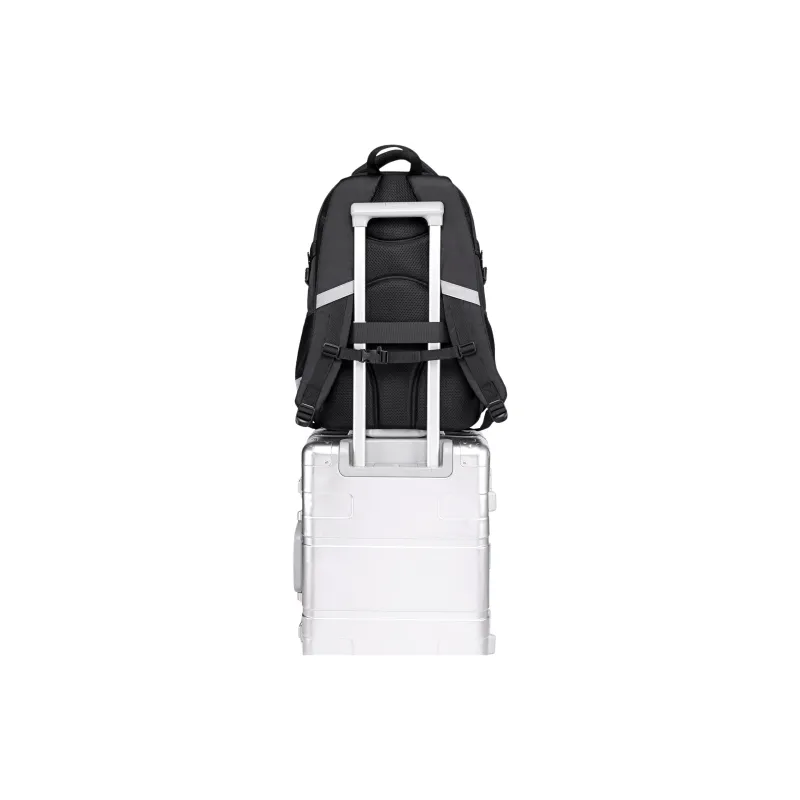 Victorian Traveler Fabric Double Shoulder Backpack Regular Unisex Silver Gray-11