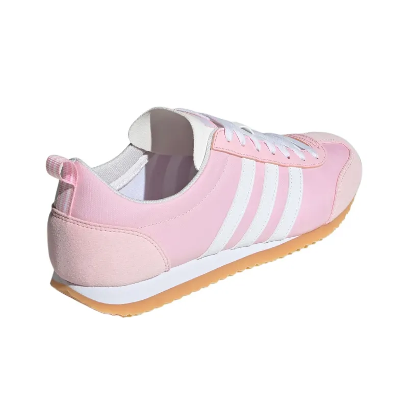Adidas VS JOG 2.0 Anti Slip Wear Resistant Low Top Casual Shoes Unisex Pink White-3