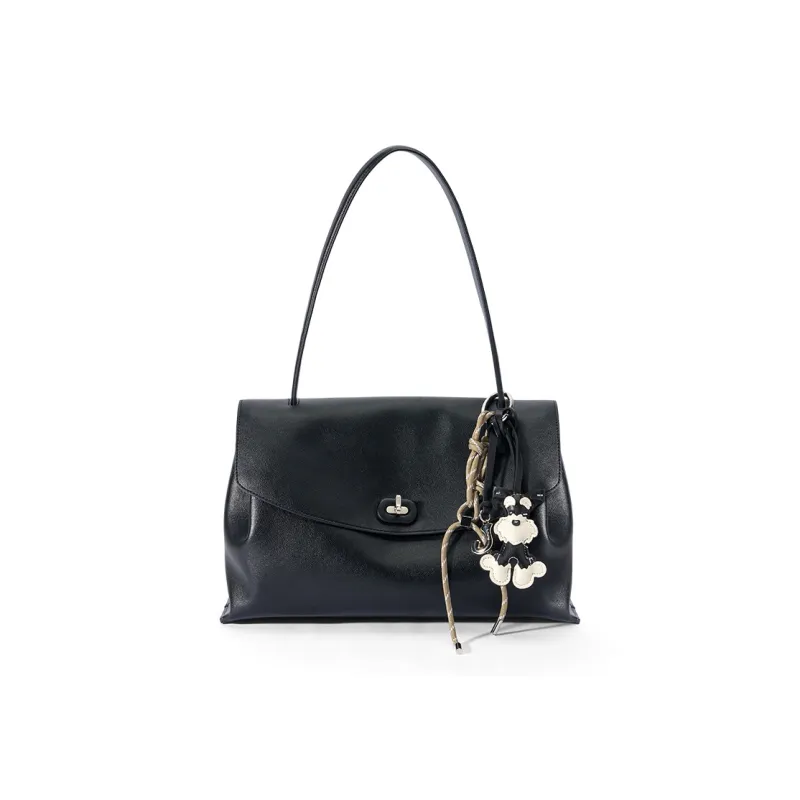 JONBAG Synthetic Leather Shoulder Bag Tubas Women's Black-1