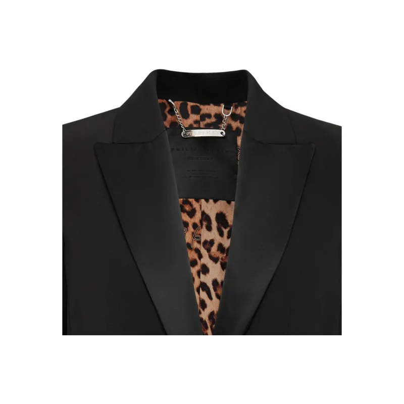 PHILIPP PLEIN Sequinned Tiger Single breasted Blazer-4