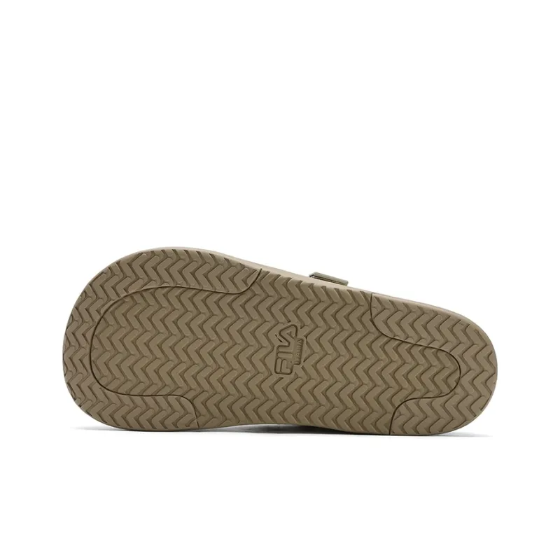 FILA SMILA Rubber Sole Abrasion Resistant Slip Resistant Closed Toe Slippers Women's Brown Rice Yellow-4