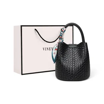 VINEY Synthetic Leather Handbag Shoulder Bag Crossbody Bag Bucket Bag Regular Women's Black