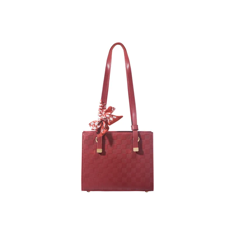 HACIN Pu Handbag, Shoulder Bag Regular Women's Red-4