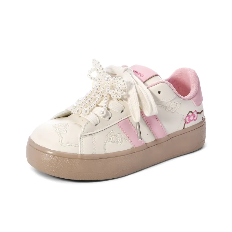 Lovely You Lightweight Wear Resistant And Slip Resistant Low Top Skateboard Shoes Women's-1