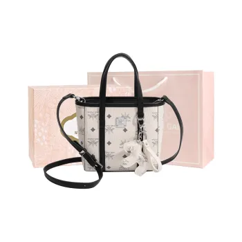 MISS GAIL Synthetic Leather Tote Crossbody Handbag Regular Women's Black/Pink/Brown