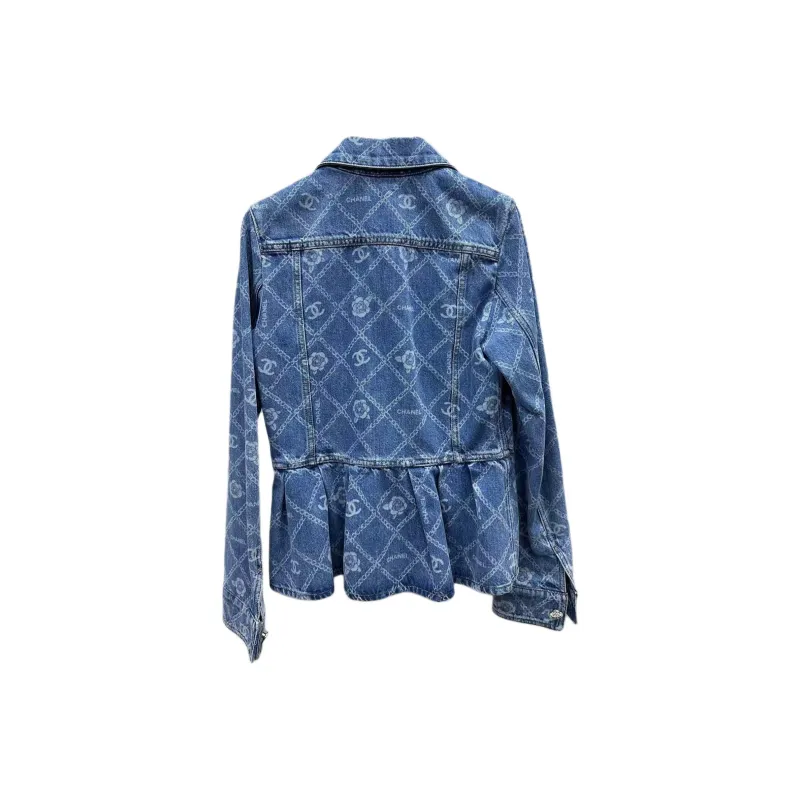 CHANEL 23A Denim Jacket Women's Blue-1