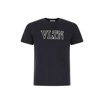 Valentino Vltn Logo Embroidered Crewneck T Shirt