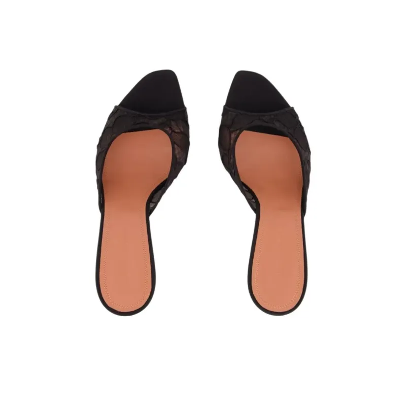 AMINA MUADDI Slide Slippers 9.5cm Women's Black-4