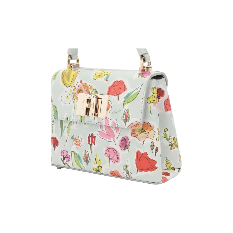 Furla 1927 Collection Leather Shoulder Bag, Crossbody Bag, Handbag Mini Women's Light Green Multicolor-2