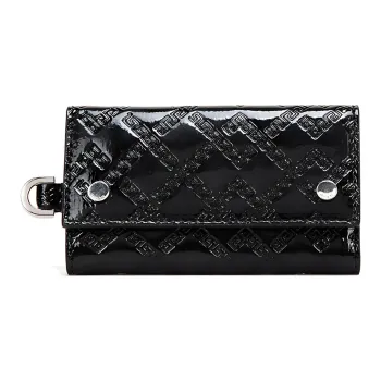 FANSIZHE Leather Key Pouch Men's Black