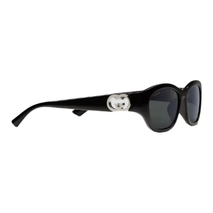 GUCCI Injection Molded Rectangular Sunglasses Women's Black/Tortoiseshell-1