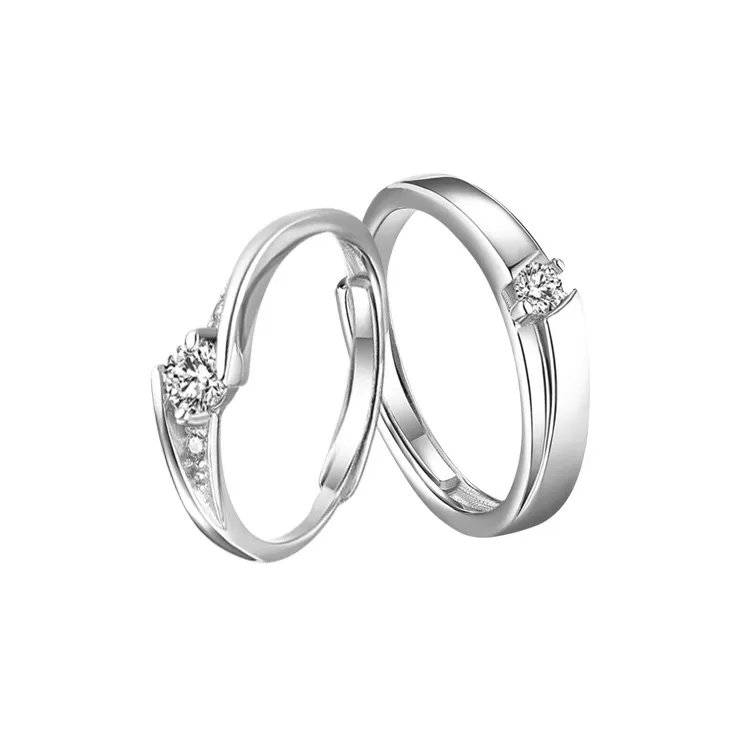 FBRUE Zircon Diamond Ring Rings Unisex-9