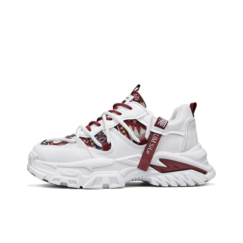 JKEM Anti Slip Wear Resistant Low Top Chunky Sneakers Men's-5
