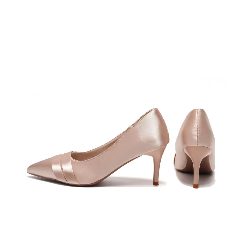 Be Good Slim Heel High Heels Women's Champagne-3