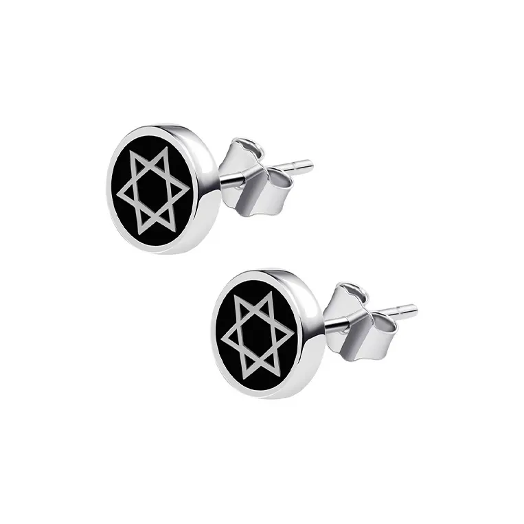 BLESSED BULLET Alloy Stud Earrings Men's-6
