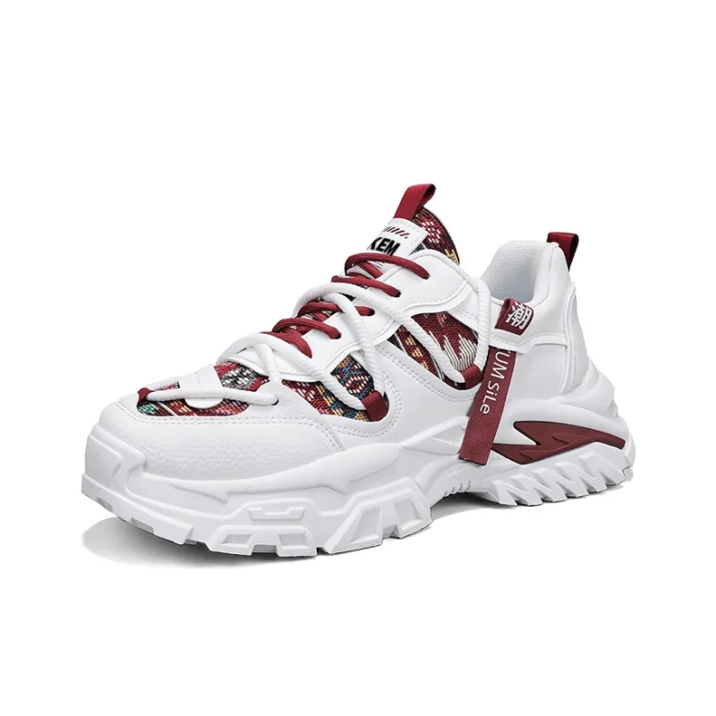 JKEM Anti Slip Wear Resistant Low Top Chunky Sneakers Men's-6
