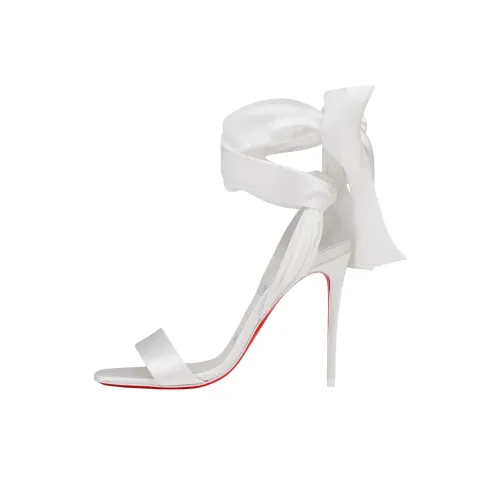 CL LUBOTING Sandale Du Desert One Strap Sandals 10cm Women's Ivory White