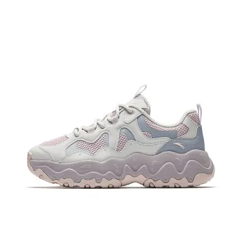 Anta Breathable Slip Resistant Low Top Chunky Sneakers Women's Gray Pink Purple