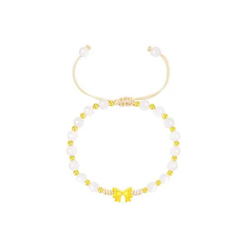 Lao Feng Xiang Hetian Jade Bracelets White Jade Women's