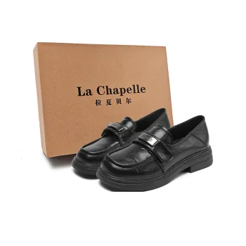 La Chapelle Loafers 3.3cm Women's Black