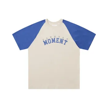 COUNTRY MOMENT T Shirts Men Apricot & Royal Blue
