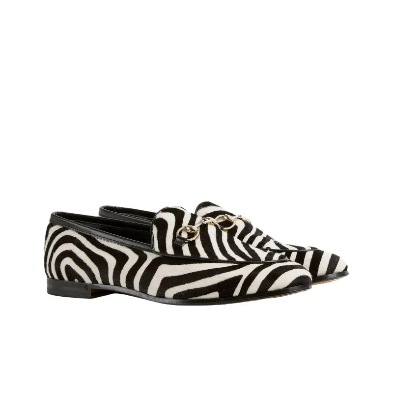 GUCCI Jordaan Casual Single Shoes Women's Black White-1