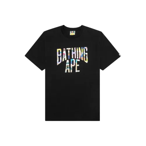 A BATHING APE Multi Camo Nyc Logo Tee