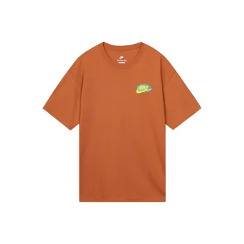 Nike Drop Shoulder Sleeve T Shirt Men's Darker Reddish Umber