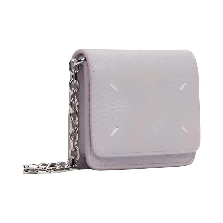 Maison Margiela Leather Shoulder Bag, Crossbody Bag, Wallet Mini Women's Light Purple-1