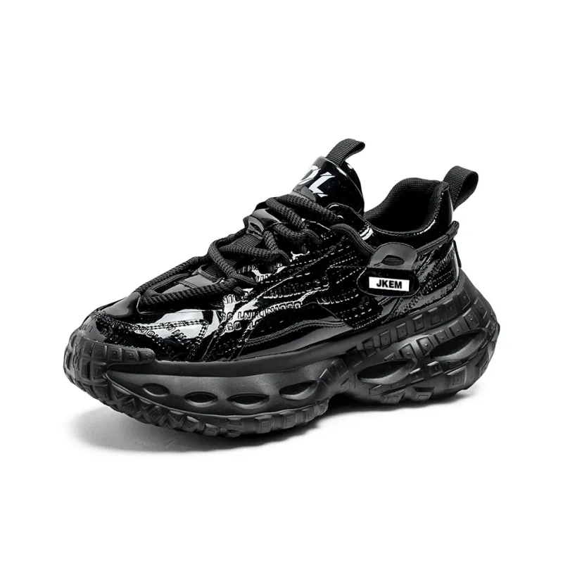 JKEM Anti Slip And Wear Resistant Height Increasing Low Top Chunky Sneakers Men's-11